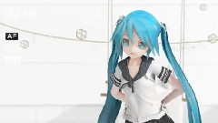 三妈式可人的象牙色校服小Miku