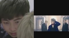 金南俊 看血汗泪MV的反应