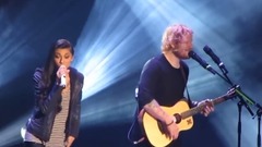 Christina Perri and Ed Sheeran singing