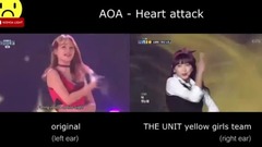 The Unit 女生组表演与原版对比 Heart attack(AOA)