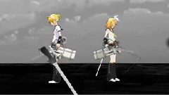 進撃の鏡音 MMD