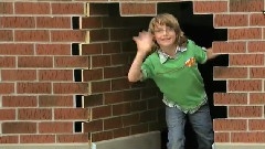 Kid Disappears In Brick Wall Prank