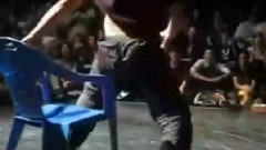 Headspin Breakdancing Using A Chair!