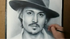 Johnny Depp Speed Drawing Portrait