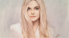 Drawing Elle Fanning With Pastel