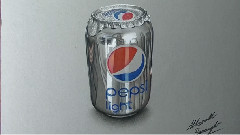 Crazy Realistic Drawing Pepsi Can