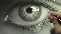 Realistic Eye With Teardrop