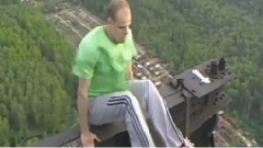 Russians Working Out On A Bridge!