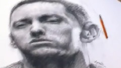 Eminem Portrait Crazy Art Illusion