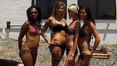 Hot Girls At The Bikini Bike Wash