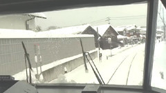 日本火车驾驶室视角 高山-富山 全程观光雪景