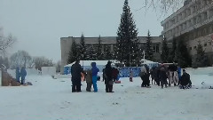 Ледовый Новогодний городок в Омскеянваря 2014 г фильм Михаила Киселёв