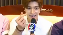 Taeyong's aegyo during a Thai television interview