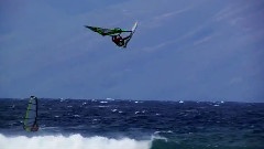 Maui Winter Windsurfing Action