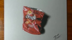 Artist Draws The Most Realistic Bag Of Chips EVER