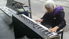 The 80 Years Old Woman Street Begging To Play The Piano
