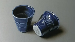 Draw A Pair Of Cool Dark Violet Pottery Coffee Cups