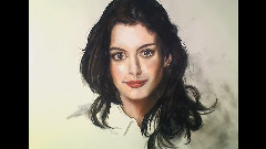 Anne Hathaway Pastel Portrait Timelapse Video
