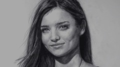 Lovely Miranda Kerr In Charcoal Speed Drawing