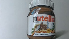 A Glass Jar Of Nutella Realistic Drawing