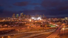 Beautiful City At Night On TNT NBA Time