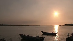 台湾淡水暮色