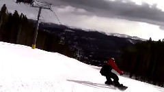 The handsome boy In the snow free dance