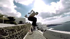 The Handsome Boy Play Parkour Figure More Difficult
