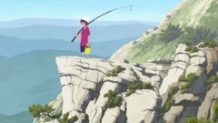 悬崖垂钓
