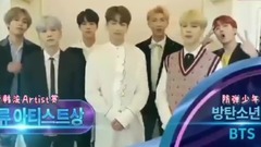 #SoribadaAwards BTS awarded 'Artist Award'获奖视频