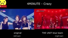 The Unit Crazy表演与原版对比(4MINUTE)