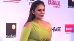 Huma Qureshi In Skintight Green Gown At Filmfare Glamour And Style Awards 2017