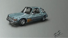 Drawing The Mirth - Mobile, Wayne's World AMC Pacer