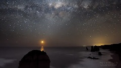海洋夜晚的星空