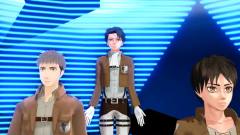 進撃のMMD 男3人でPerfume(GLITTER)踊ってもらった (修正版)