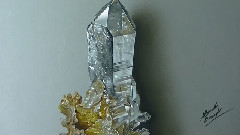 Hyperrealistic Drawing Of A Hyaline Quartz
