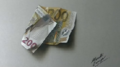 How I Draw A 200 Euro Banknote