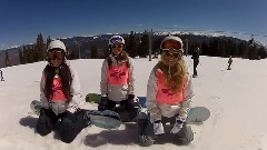 Hooters Calendar Girls Snowboarding